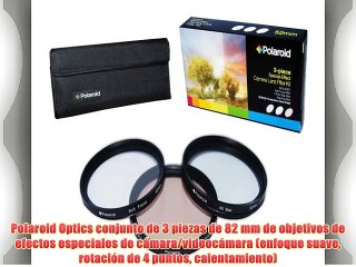 Polaroid Optics conjunto de 3 piezas de 82 mm de objetivos de efectos especiales de c?mara/videoc?mara