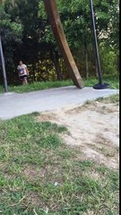 Kid Falls Off Playground Swing