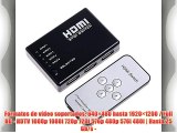mondpalast 5 Puerto HDMI Switch conmutador Selector   control remoto para DVD/STB/PS3/PC/ DV/Video