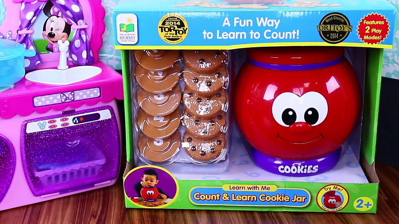 Count & Learn COOKIE JAR Surprise Toys & Minnie Mouse Kitchen Learn to Count to 10 DisneyC