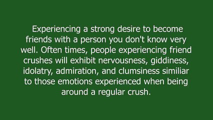 friend crush meaning and pronunciation