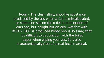 Booty Goo meaning and pronunciation