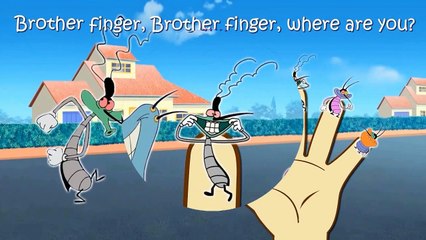 Oggy and the Cockroaches Finger Family - Nursery Rhymes Lyrics (2016)