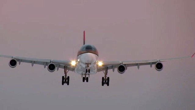 CROSSWIND LANDING! Royal Jordanian Airbus A340-211 [JY-AIB] at Chicago O'Hare [01.19.2014] Crosswind Landing