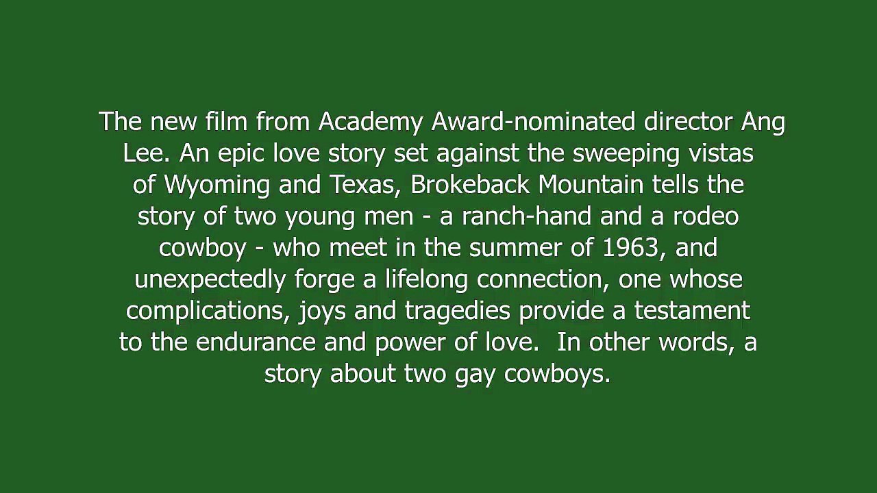 Brokeback Mountain meaning and pronunciation video Dailymotion