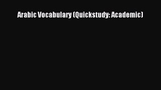 [PDF Download] Arabic Vocabulary (Quickstudy: Academic) [Download] Online