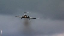 Tupolev TU-154 UTair RA-85057 crosswind landing Euroairport BSL/MLH LFSB  Crosswind Landing