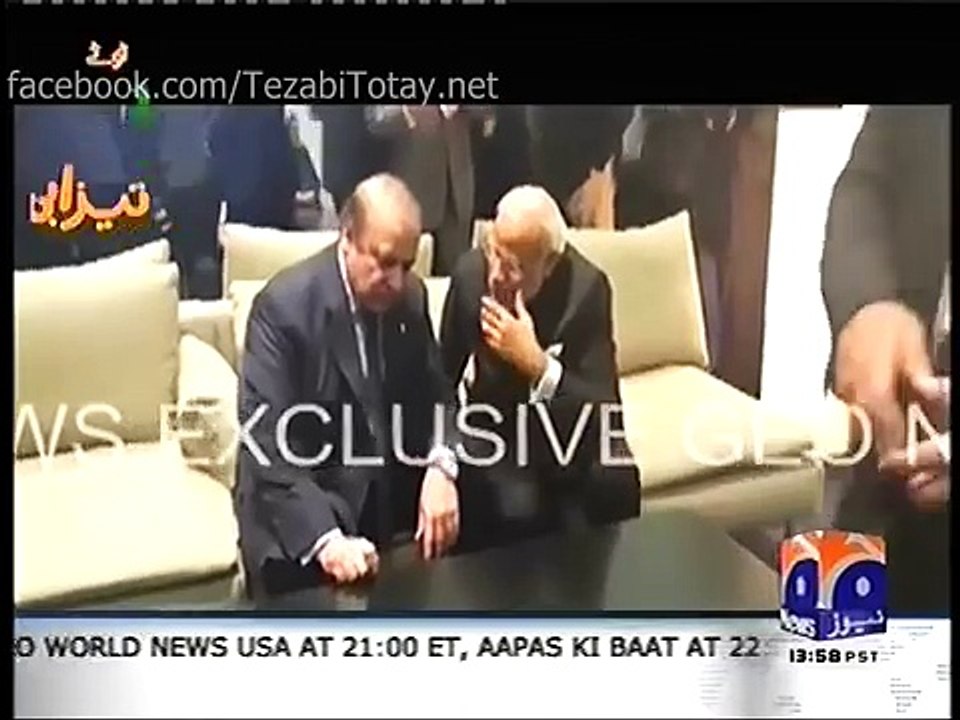 Narendra Modi Meets Nawaz Sharif Tezabi Totay 2016