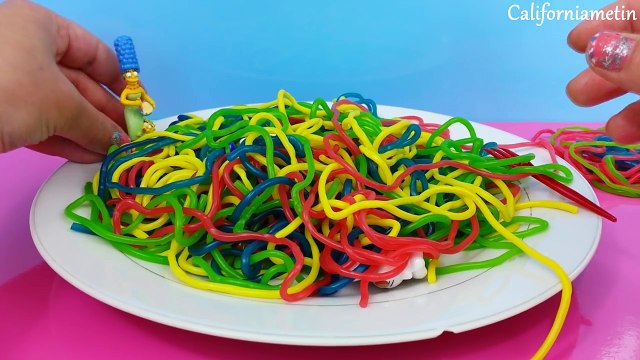 Rainbow Spaghetti Surprise Shopkins Spiderman Teletubbies The Simpsons Cars Mickey Mouse Hello Kitt