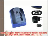 Bater?a   Cargador (USB/Coche/Corriente) BN-VG114 para JVC GZ-GX1 HD500 HD510.../ HM30 HM300...