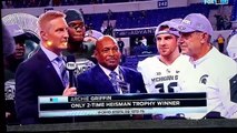 Michigan St. QB Connor Cook Straight Up Disrespects Archie Griffin, Snatches Trophy Out Of
