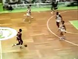 Michael Jordan Crosses Larry Bird