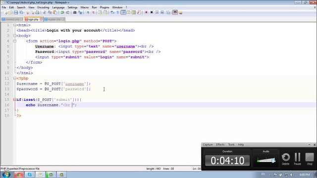 PHP Forum #5 - Login page #1