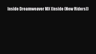 Inside Dreamweaver MX (Inside (New Riders))  PDF Download