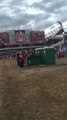 Broncos fan allegedly kicks over Porta-Potty with Patriots fan inside