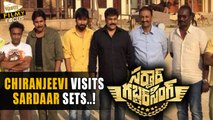 Chiranjeevi Visits Pawan Kalyan's Sardaar Sets - Filmy Focus