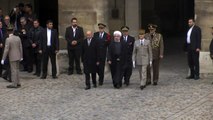 Cérémonie d'accueil du président iranien Rohani aux Invalides