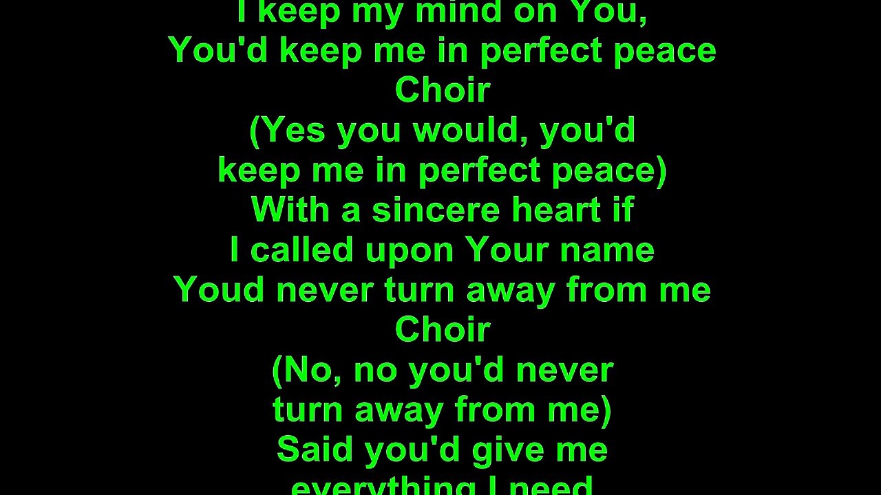 Donnie McClurkin – That's What I Believe Lyrics