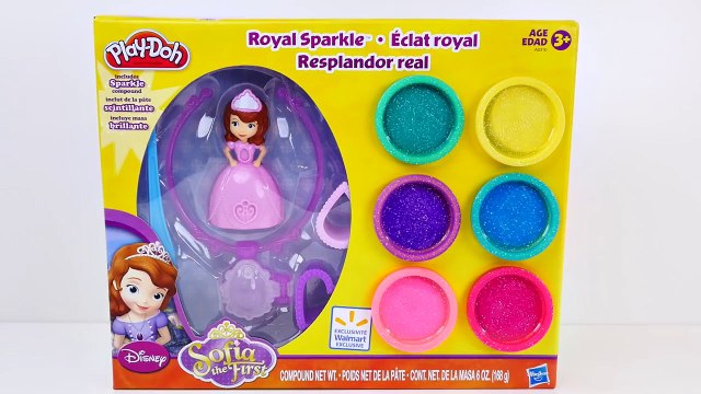 Play-Doh Sofia the First Royal Sparkle Vanity Amulet + Disney Princess Frozen Anna Playdough Tiara