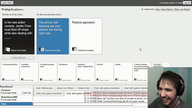 CARDS AGAINST HUMANITY - w/ The Anime Man & Misty Chronexia