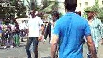 Shahrukh Khan Shooting For FAN Movie Outside Mannat On 50th BIRTHDAY