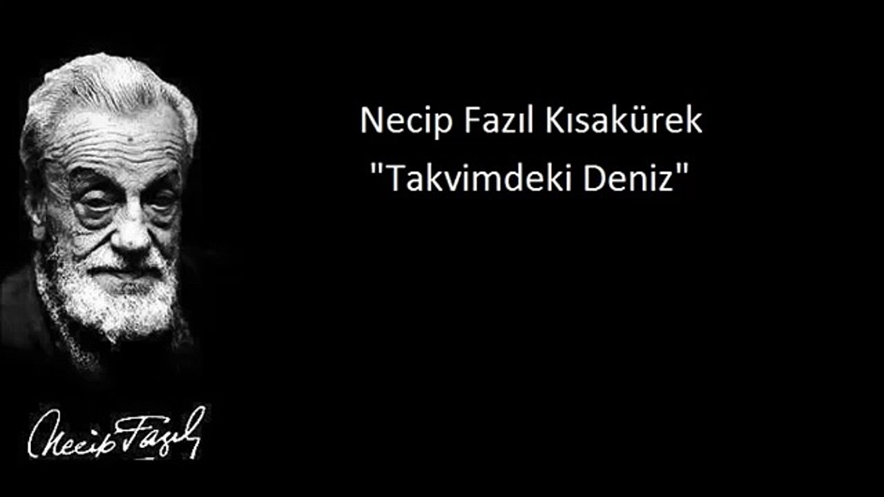Necip Fazıl Kısakürek Takvimdeki Deniz