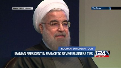 Iranian president in France to revive business ties