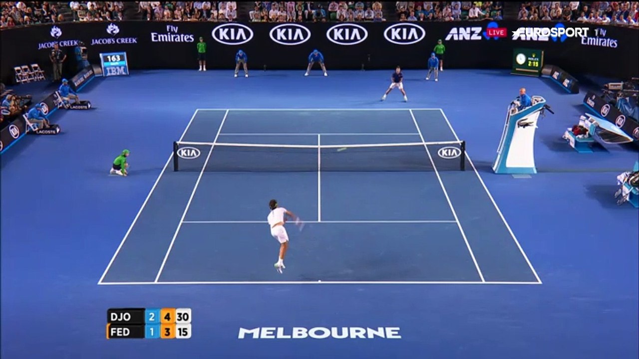 Temps fort  Djokovic - Federer Point spectaculaire