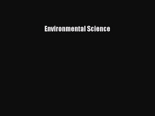 (PDF Download) Environmental Science PDF