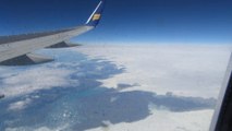 GLACIERS & ICEBERGS flying over Greenland