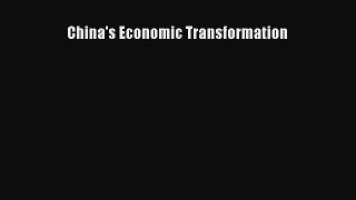 China's Economic Transformation  Free Books