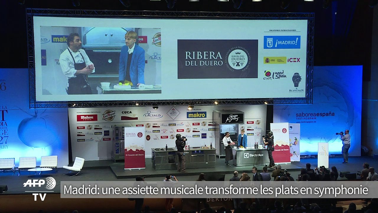 Madrid: une assiette musicale transforme les plats en symphonie