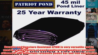BEST  20 x 25 45 mil EDPM Patriot Pond Liner REVIEW