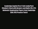 [PDF Download] Cambridge English First 5 Self-study Pack (Student's Book with Answers and Audio