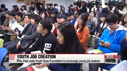 President Park vows to keep youth job creation at top of her agenda in 2016