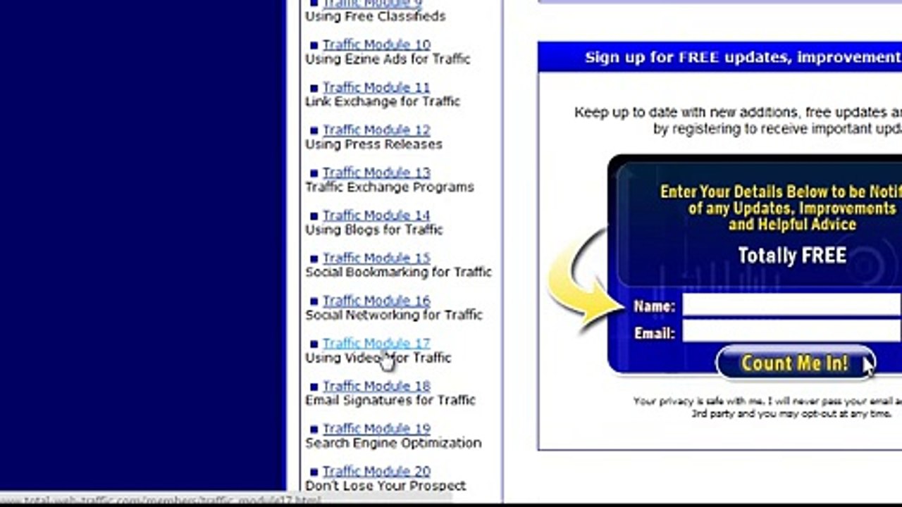 GET LOADS OF VISITORS TO YOUR WEBSITE WITH TOTAL WEB TRAFFIC
