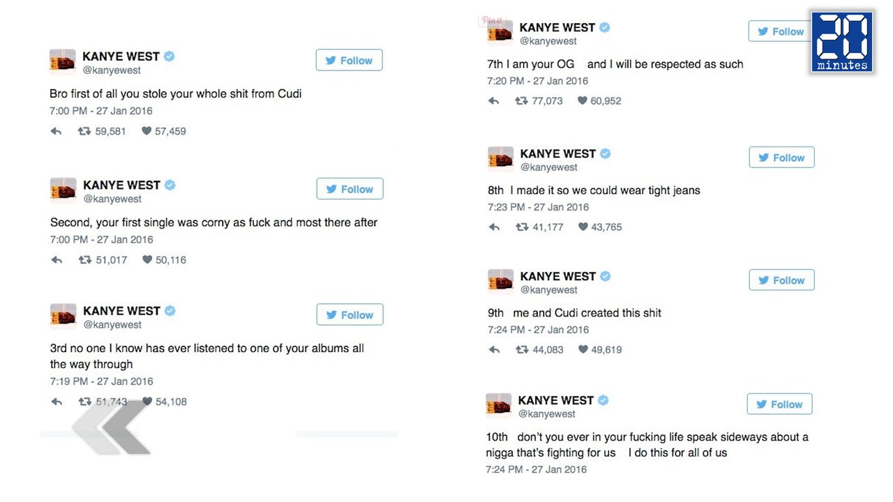 Kanye West craque sur twitter! - Le rewind du jeudi 28 janvier 2016.