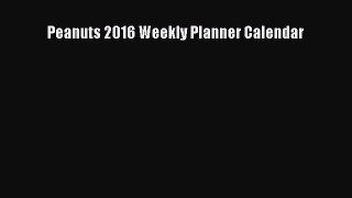 Peanuts 2016 Weekly Planner Calendar  PDF Download