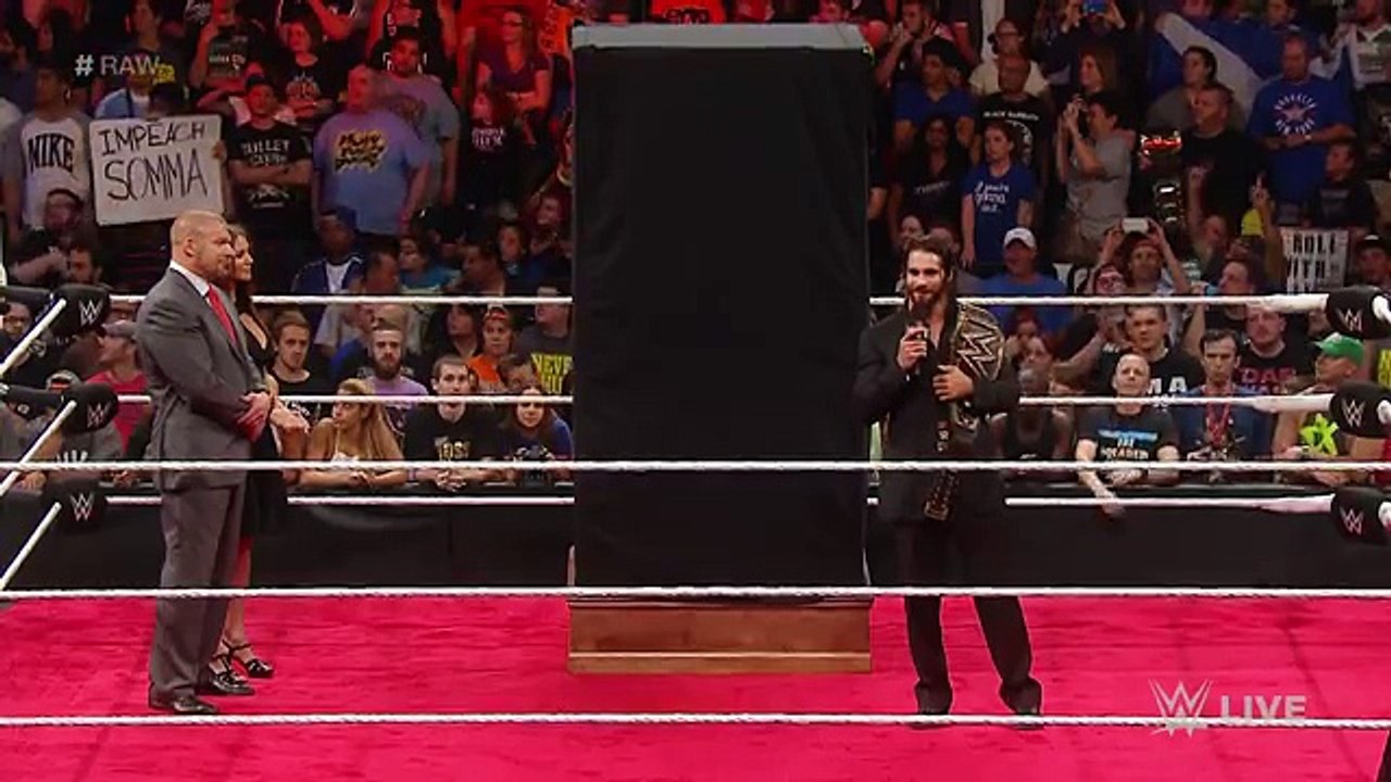 Sting ambushes Triple H and Seth Rollins