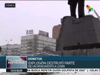 Ucrania: explosión destruye monumento a Lenin en Donetsk