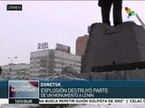 Ucrania: explosión destruye monumento a Lenin en Donetsk