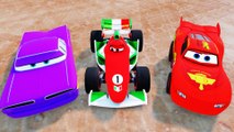 Disney Pixar Cars Lightning McQueen, Francesco Bernoulli, Ramone meets Hulk & Venom Funny race