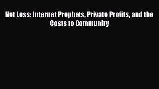 Net Loss: Internet Prophets Private Profits and the Costs to Community  Free Books