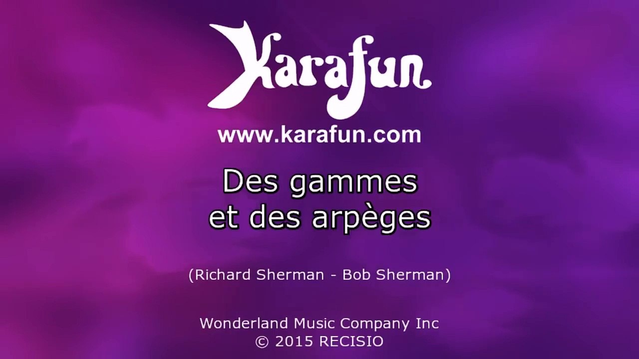 Karaoké Des gammes et des arpèges - Les Aristochats *