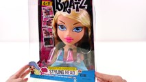 Bratz Color Changing Hair Cream Styling Head! Play Doh Glitter Cloe Doll Makeover by DCTC