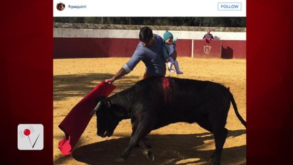 Bullfighter's photo with baby enrages social media