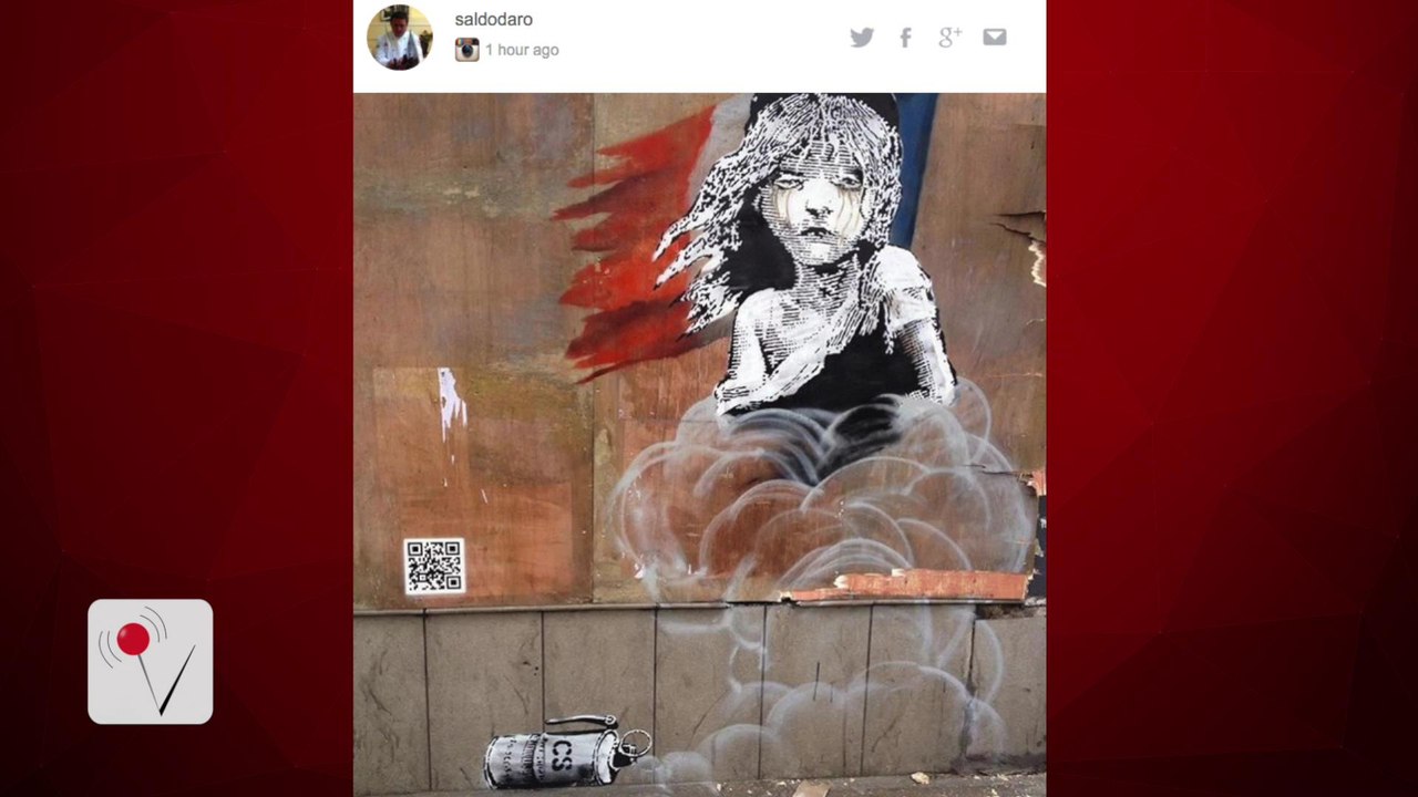 Bansky draws a crowd in London with latest work of art