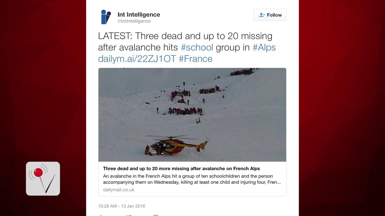 School group swept up in avalanche