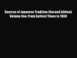 [PDF Download] Sources of Japanese Tradition (Second Edition) Volume One: From Earliest Times