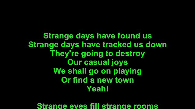 Doors – Strange Days Lyrics